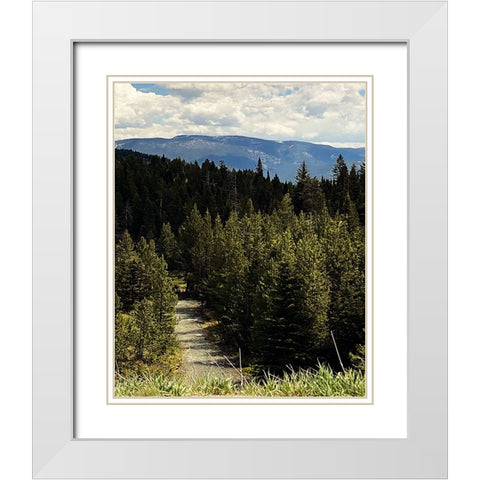 Mountain Stream White Modern Wood Framed Art Print with Double Matting by Coppel, Anna