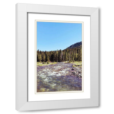 Lovely Stream White Modern Wood Framed Art Print with Double Matting by Coppel, Anna