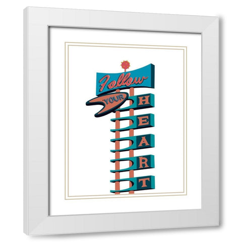 Inspirational Signs I White Modern Wood Framed Art Print with Double Matting by Bucheli, Jen