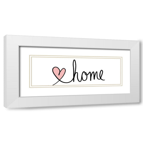 Home White Modern Wood Framed Art Print with Double Matting by SD Graphics Studio