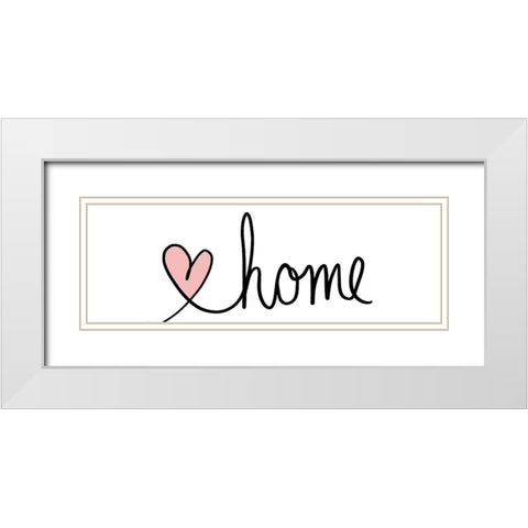 Home White Modern Wood Framed Art Print with Double Matting by SD Graphics Studio