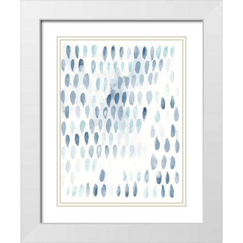 Spots Pattern White Modern Wood Framed Art Print with Double Matting by Pinto, Patricia