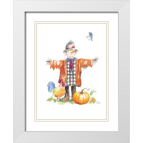 Scarecrow White Modern Wood Framed Art Print with Double Matting by Pinto, Patricia