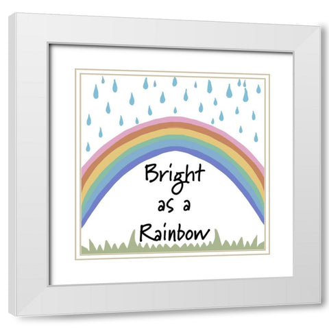 Bright As A Rainbow White Modern Wood Framed Art Print with Double Matting by Del Sol, Ani