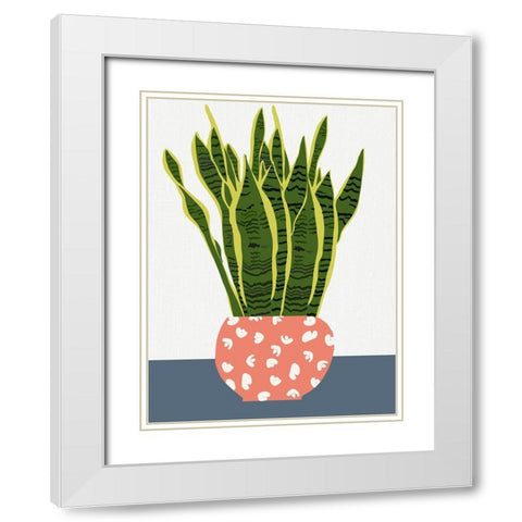 Potted Plant White Modern Wood Framed Art Print with Double Matting by Bucheli, Jen