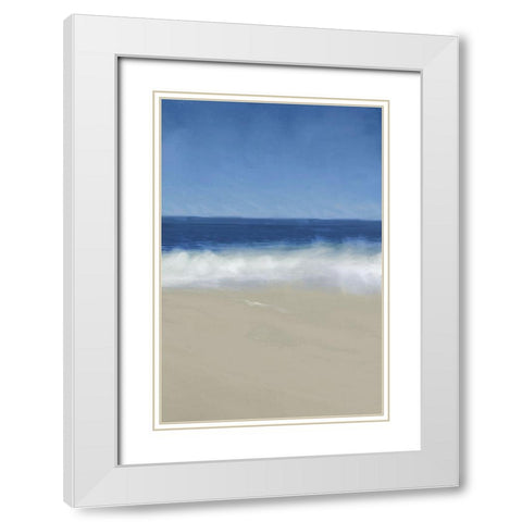 Beach Dreaming II White Modern Wood Framed Art Print with Double Matting by Meneely, Dan
