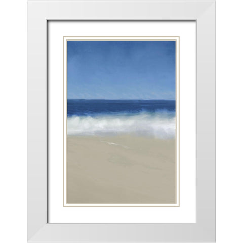 Beach Dreaming II White Modern Wood Framed Art Print with Double Matting by Meneely, Dan