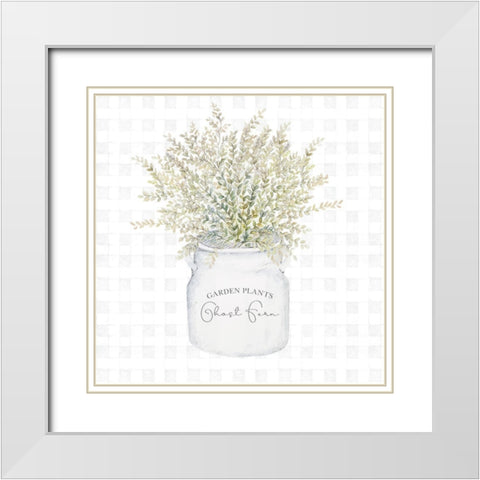 Garden Plants I White Modern Wood Framed Art Print with Double Matting by Gaynor, Janice