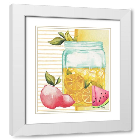 Cool Refreshments II White Modern Wood Framed Art Print with Double Matting by Medley, Elizabeth