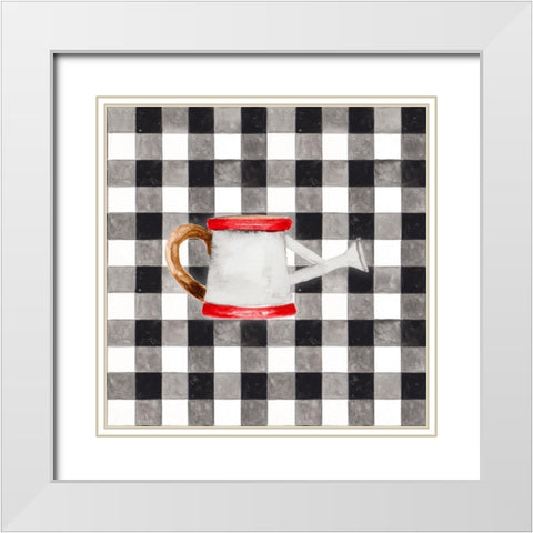 Fun Farm Icon III White Modern Wood Framed Art Print with Double Matting by Gaynor, Janice