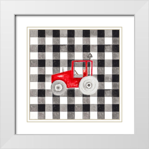 Fun Farm Icon II White Modern Wood Framed Art Print with Double Matting by Gaynor, Janice