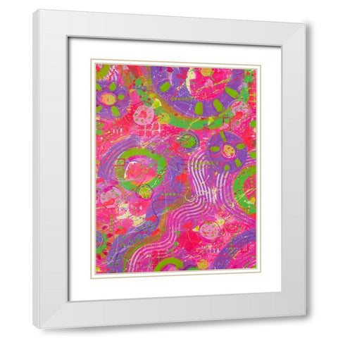 Another Time Abstract White Modern Wood Framed Art Print with Double Matting by Mosher, Deidre
