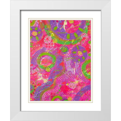 Another Time Abstract White Modern Wood Framed Art Print with Double Matting by Mosher, Deidre