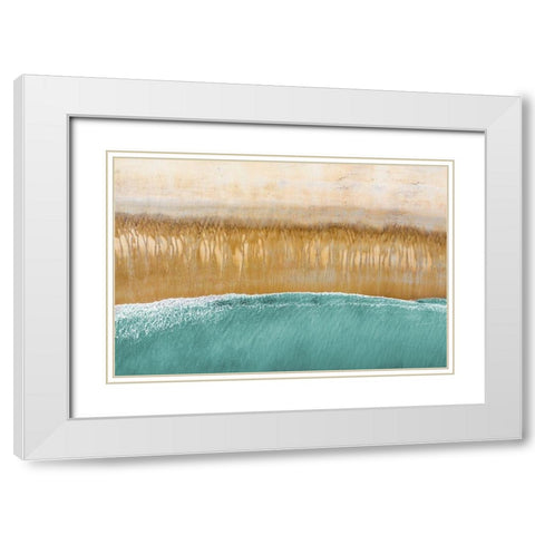 Above the Beach White Modern Wood Framed Art Print with Double Matting by Veilleux, Jason