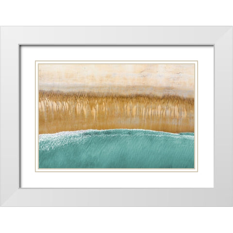 Above the Beach White Modern Wood Framed Art Print with Double Matting by Veilleux, Jason