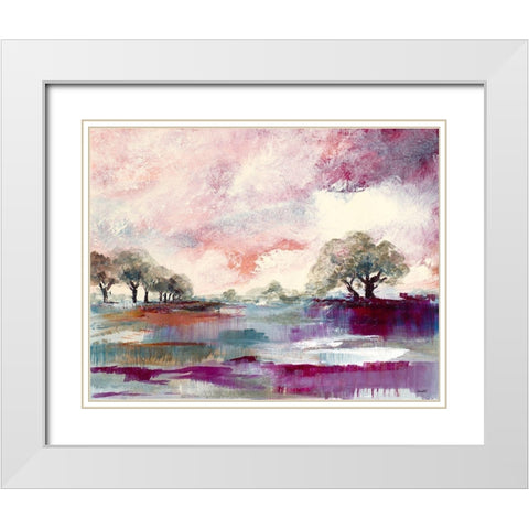 Rusty Sunset White Modern Wood Framed Art Print with Double Matting by Loreth, Lanie