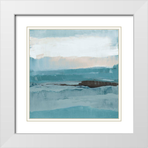 Broken Ice Space White Modern Wood Framed Art Print with Double Matting by Loreth, Lanie