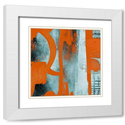 Freeform White Modern Wood Framed Art Print with Double Matting by Meneely, Dan