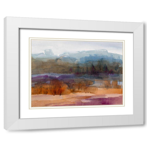 Mountain Lake Abstract White Modern Wood Framed Art Print with Double Matting by Loreth, Lanie