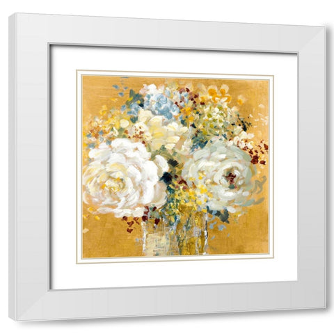 Floral Peace White Modern Wood Framed Art Print with Double Matting by Loreth, Lanie