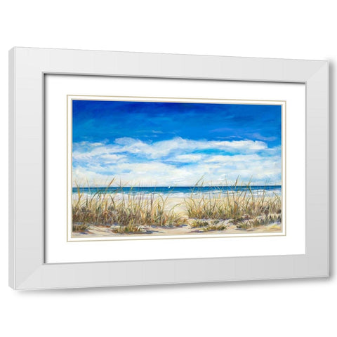 Gentle Breeze White Modern Wood Framed Art Print with Double Matting by DeRice, Julie