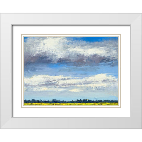 Cloud Coverage White Modern Wood Framed Art Print with Double Matting by Green, Jenny