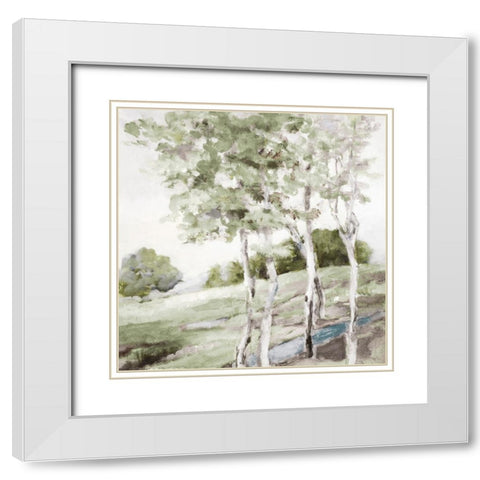 Easy Summer White Modern Wood Framed Art Print with Double Matting by Loreth, Lanie