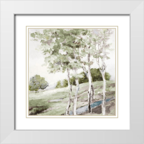 Easy Summer White Modern Wood Framed Art Print with Double Matting by Loreth, Lanie