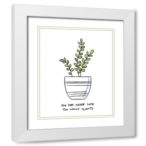 Plant Lady I White Modern Wood Framed Art Print with Double Matting by Quach, Anna