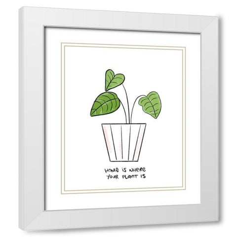 Plant Lady II White Modern Wood Framed Art Print with Double Matting by Quach, Anna