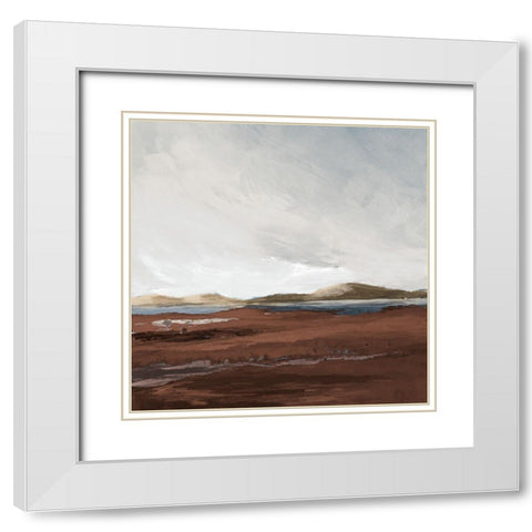 Desert View White Modern Wood Framed Art Print with Double Matting by Loreth, Lanie