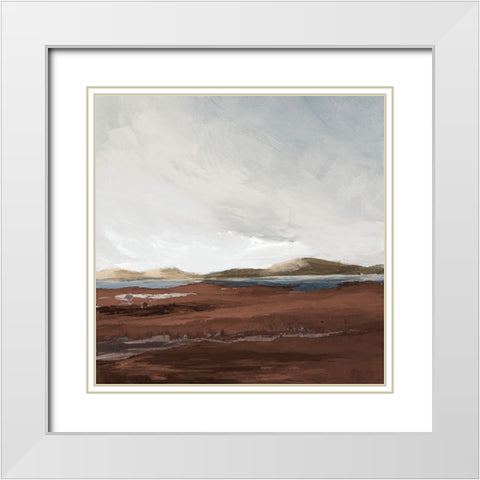 Desert View White Modern Wood Framed Art Print with Double Matting by Loreth, Lanie