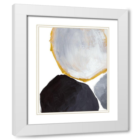 All Year Round Abstract White Modern Wood Framed Art Print with Double Matting by Loreth, Lanie