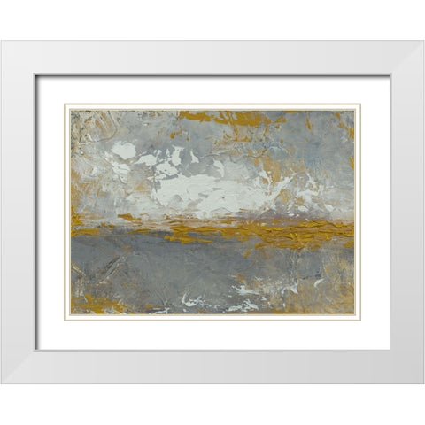 Like The Sea Does Abstract White Modern Wood Framed Art Print with Double Matting by Loreth, Lanie