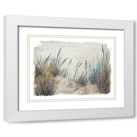 Tall Beach Grass White Modern Wood Framed Art Print with Double Matting by Pinto, Patricia