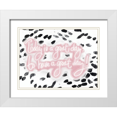 Great Day White Modern Wood Framed Art Print with Double Matting by Bryant, Susan