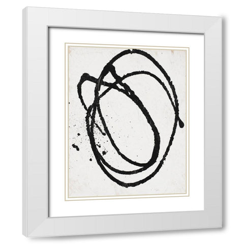 Going In Circles On White I White Modern Wood Framed Art Print with Double Matting by Bryant, Susan