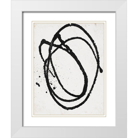 Going In Circles On White I White Modern Wood Framed Art Print with Double Matting by Bryant, Susan