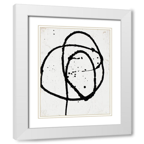 Going In Circles On White I White Modern Wood Framed Art Print with Double Matting by Bryant, Susan