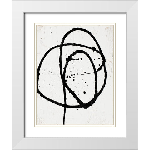 Going In Circles On White I White Modern Wood Framed Art Print with Double Matting by Bryant, Susan