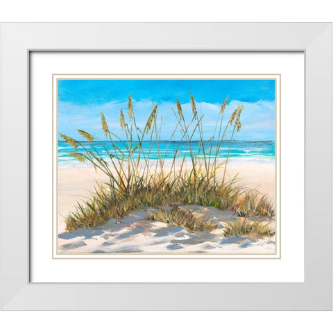 Beach Grass White Modern Wood Framed Art Print with Double Matting by DeRice, Julie