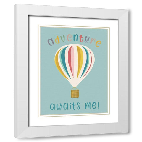 Adventure Awaits Me White Modern Wood Framed Art Print with Double Matting by Bucheli, Jen