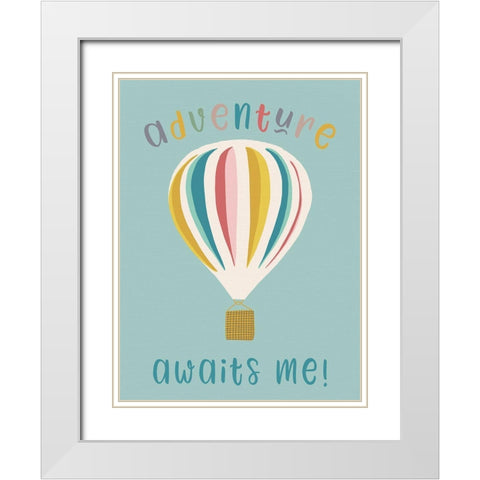 Adventure Awaits Me White Modern Wood Framed Art Print with Double Matting by Bucheli, Jen