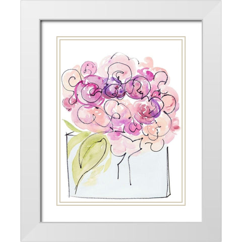 In the Moment White Modern Wood Framed Art Print with Double Matting by James, Nola