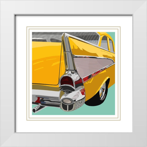 Vintage Car Shot I White Modern Wood Framed Art Print with Double Matting by Bucheli, Jen