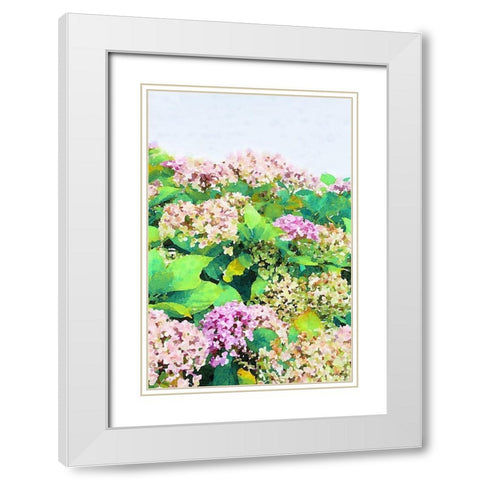 Garden Beauties I White Modern Wood Framed Art Print with Double Matting by Navas, Emily