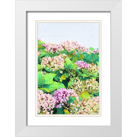 Garden Beauties I White Modern Wood Framed Art Print with Double Matting by Navas, Emily