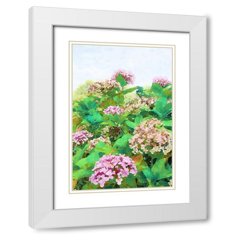 Garden Beauties II White Modern Wood Framed Art Print with Double Matting by Navas, Emily