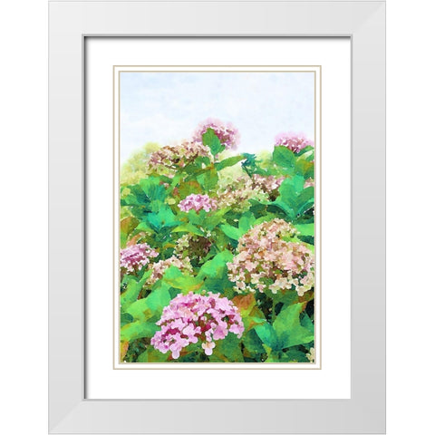 Garden Beauties II White Modern Wood Framed Art Print with Double Matting by Navas, Emily
