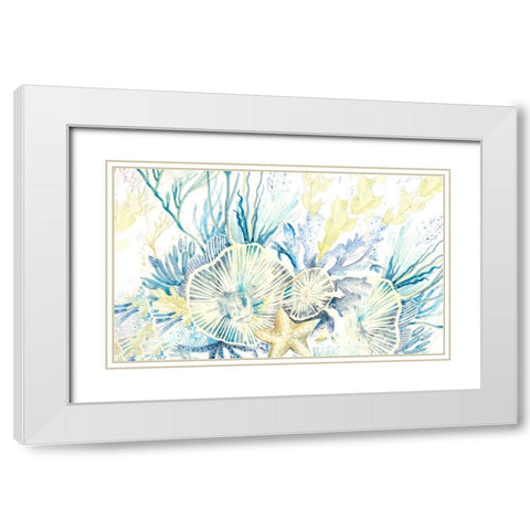 Life Under the Sea White Modern Wood Framed Art Print with Double Matting by Pinto, Patricia